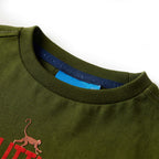 Vidaxl kindershirt met lange mouwen 116 donkerkakikleurig