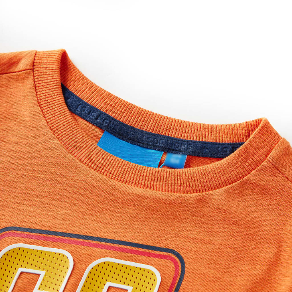 Vidaxl kindershirt met lange mouwen 116 donkeroranje
