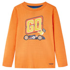 Vidaxl kindershirt met lange mouwen 128 donkeroranje