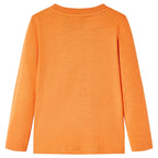 Vidaxl kindershirt met lange mouwen 128 donkeroranje
