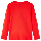 Vidaxl kindershirt met lange mouwen 128 rood