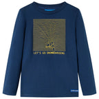 Vidaxl kindershirt met lange mouwen 116 marineblauw