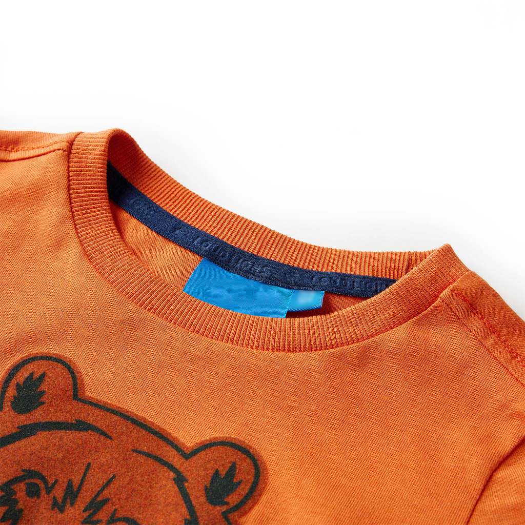 Vidaxl kindershirt met lange mouwen 116 donkeroranje