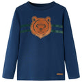VidaXL Kindershirt met lange mouwen 140 marineblauw