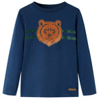 VidaXL Kindershirt met lange mouwen 140 marineblauw
