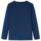 VidaXL Kindershirt met lange mouwen 140 marineblauw