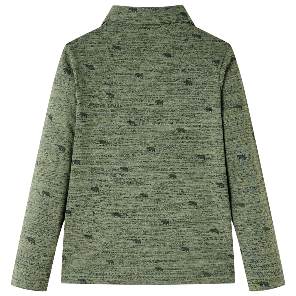 Vidaxl kindershirt 104 gemêleerd kakikleurig