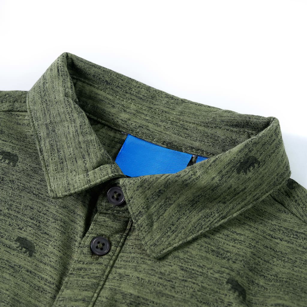 Vidaxl kindershirt 104 gemêleerd kakikleurig