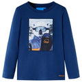 Vidaxl kindershirt met lange mouwen 104 jeansblauw