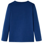 Vidaxl kindershirt met lange mouwen 104 jeansblauw