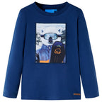 Vidaxl kindershirt met lange mouwen 116 jeansblauw
