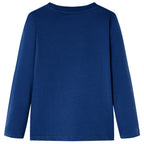 Vidaxl kindershirt met lange mouwen 128 jeansblauw