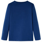 VidaXL Kindershirt met lange mouwen 140 jeansblauw