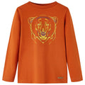 Vidaxl kindershirt met lange mouwen 104 lichtroestkleurig