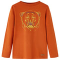 Vidaxl kindershirt met lange mouwen 116 lichtroestkleurig