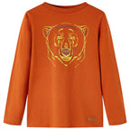 Vidaxl kindershirt met lange mouwen 116 lichtroestkleurig