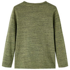 Vidaxl kindershirt met lange mouwen 104 gemêleerd kakikleurig