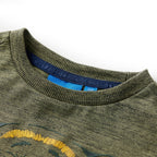 Vidaxl kindershirt met lange mouwen 104 gemêleerd kakikleurig