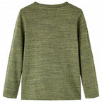 Vidaxl kindershirt met lange mouwen 116 gemêleerd kakikleurig