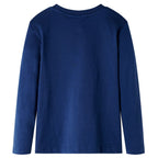VidaXL Kindershirt met lange mouwen 116 marineblauw