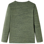 Vidaxl kindershirt met lange mouwen 104 gemêleerd kakikleurig