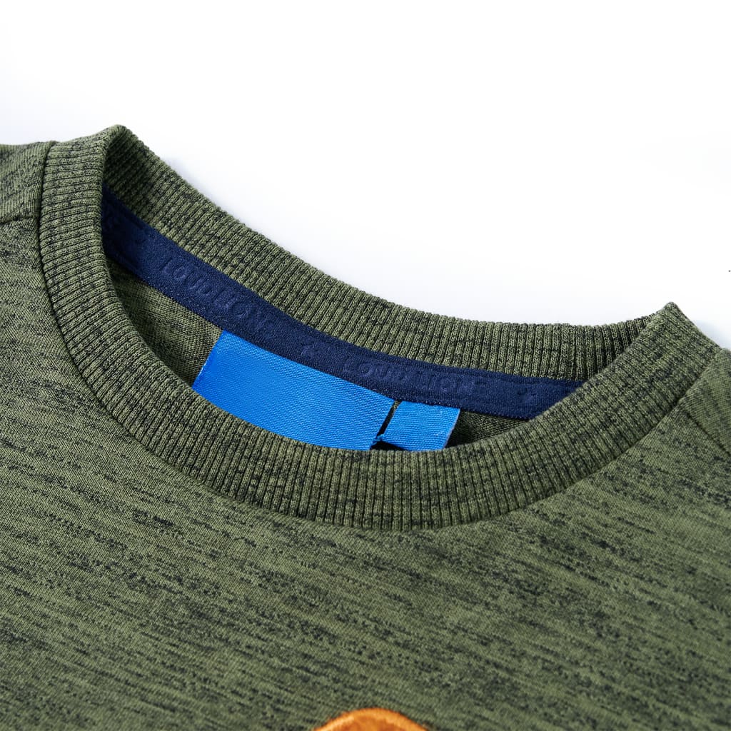 Vidaxl kindershirt met lange mouwen 128 gemêleerd kakikleurig