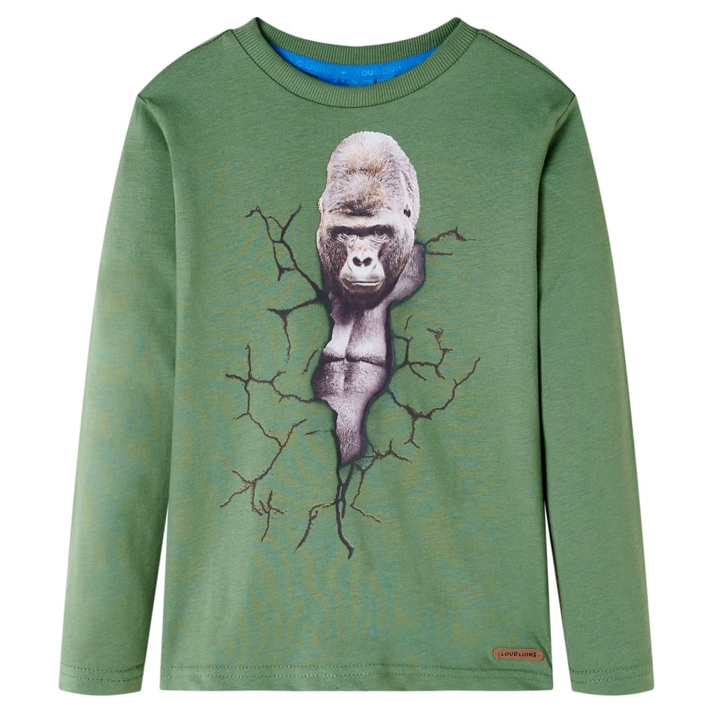 Vidaxl kindershirt met lange mouwen 116 lichtkakikleurig