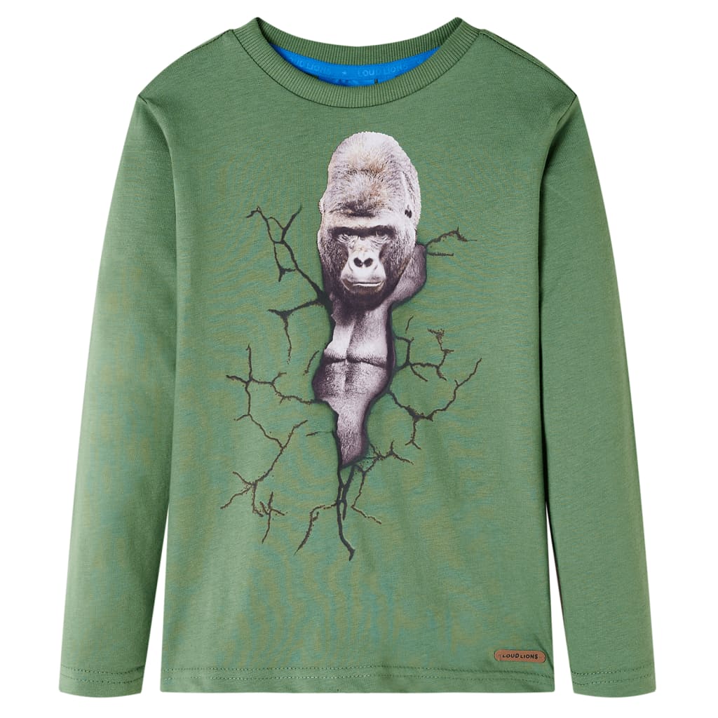 Vidaxl kindershirt met lange mouwen 128 lichtkakikleurig