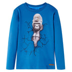 Vidaxl kindershirt met lange mouwen 104 petrol