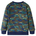 VidaXL Kindershirt 92 gemêleerd donkerkakikleurig