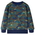 Vidaxl kindershirt 140 gemêleerd donkerkakikleurig