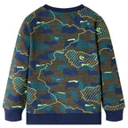 Vidaxl kindershirt 140 gemêleerd donkerkakikleurig
