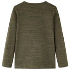 Vidaxl kindershirt met lange mouwen 92 gemêleerd kakikleurig