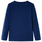 Vidaxl kindershirt met lange mouwen 104 marineblauw