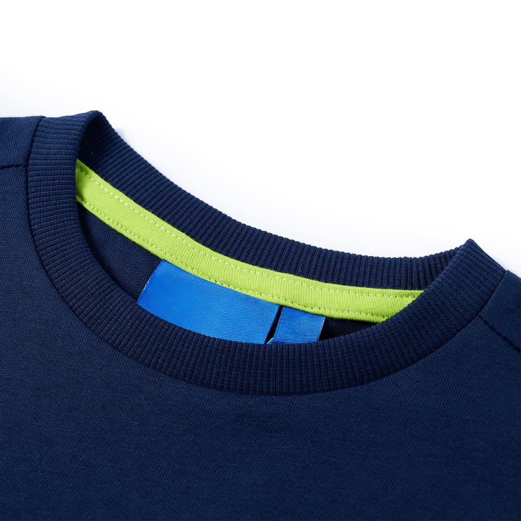 Vidaxl kindershirt met lange mouwen 104 marineblauw