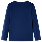 Vidaxl kindershirt met lange mouwen 128 marineblauw