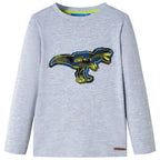 Vidaxl kindershirt met lange mouwen 104 gemêleerd grijs