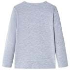 VidaXL Kindershirt met lange mouwen 116 gemêleerd grijs