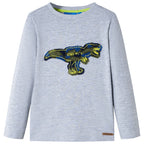 Vidaxl kindershirt met lange mouwen 128 gemêleerd grijs