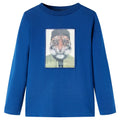 VidaXL Kindershirt met lange mouwen 116 donkerblauw