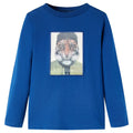 Vidaxl kindershirt met lange mouwen 128 donkerblauw
