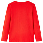 VidaXL Kindershirt met lange mouwen 128 rood