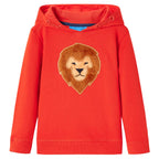 Vidaxl kindertrui met capuchon 104 rood
