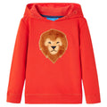 Vidaxl kindertrui met capuchon 116 rood
