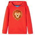 Vidaxl kindertrui met capuchon 128 rood