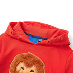 Vidaxl kindertrui met capuchon 140 rood