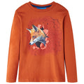 VidaXL Kindershirt met lange mouwen 128 lichtroestkleurig