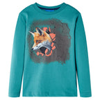 VidaXL Kindershirt met lange mouwen 140 donkerzeeblauw