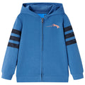 Vidaxl kindervest met capuchon 128 blauw