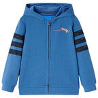 Vidaxl kindervest met capuchon 128 blauw